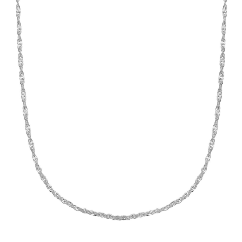 PRIMROSE Sterling Silver Singapore Chain Necklace