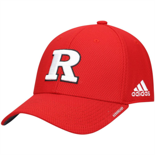 Mens adidas Scarlet Rutgers Scarlet Knights 2021 Sideline Coaches AEROREADY Flex Hat