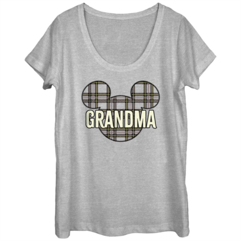 Licensed Character Juniors Disneys Mickey Grandma Holiday Patch Text Tee