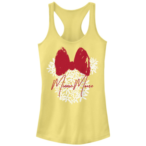 Licensed Character Juniors Disneys Mickey Floral Minnie Mouse Tank Top