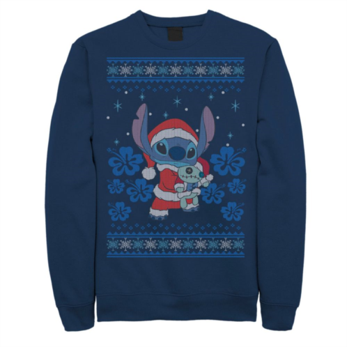 Mens Disney Lilo & Stitch Christmas Stitch Sweater Style Sweatshirt