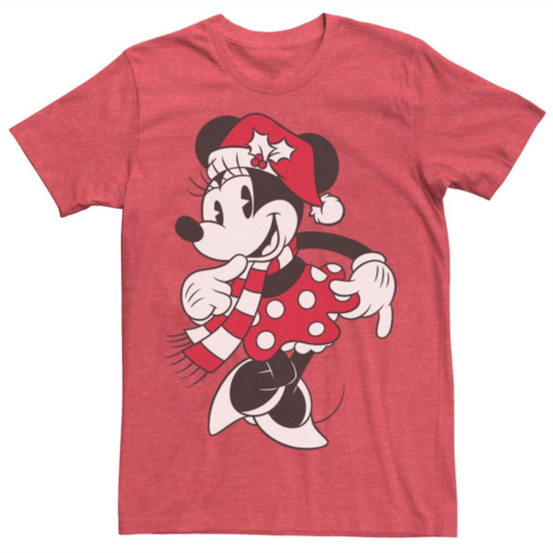Licensed Character Mens Disney Minnie Mouse Classic Christmas Portrait Tee