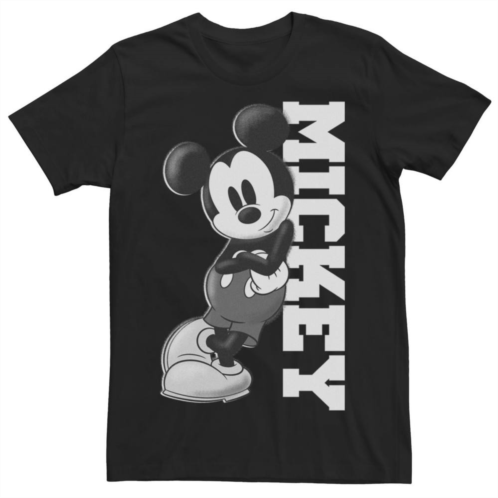 Mens Disney Mickey Mouse Leaning on Name Tee