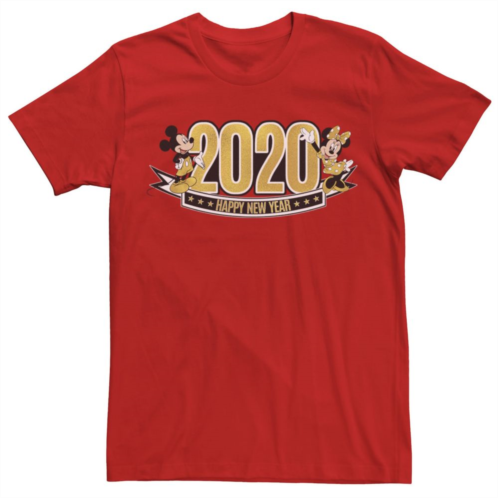 Mens Disney New Years 2020 Mickey And Minnie Golden New Year Tee