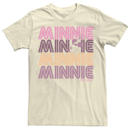 Mens Disney Minnie Mouse Head Portrait Name Stack Tee
