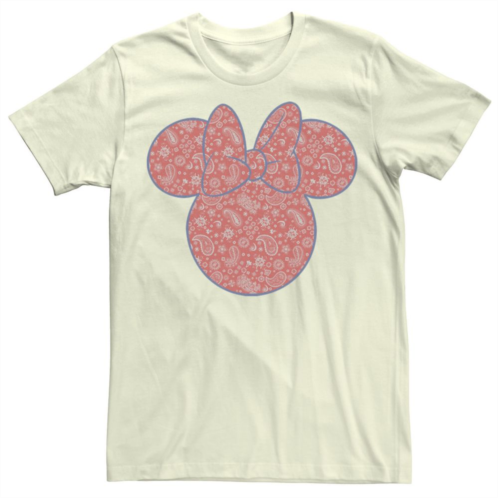 Mens Disney Mickey And Friends Minnie Red Paisley Fill Tee