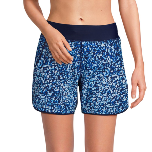 Womens Lands End 5 Quick Dry Swim Shorts With Panty