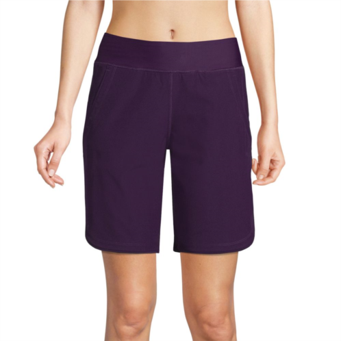 Womens Lands End 9 Quick Dry Swim Board Short With Panty