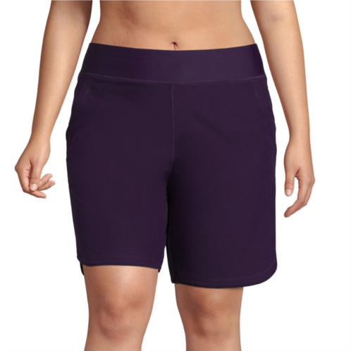 Plus Size Lands End 9 Quick Dry Swim Board Shorts With Panty