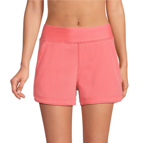 Womens Lands End 3 Quick Dry Swim Shorts With Panty