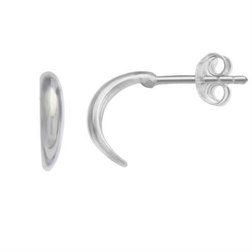 PRIMROSE Sterling Silver C-Hoop Stud Earrings