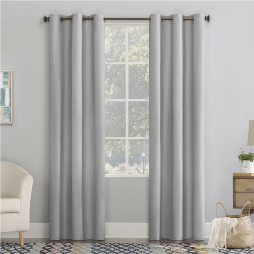 No. 918 Lindstrom Textured Draft Shield Fleece Insulated Room Darkening Grommet Window Curtain