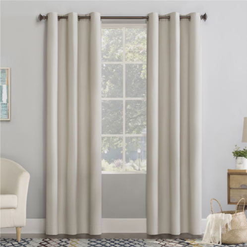 No. 918 Lindstrom Textured Draft Shield Fleece Insulated Room Darkening Grommet Window Curtain