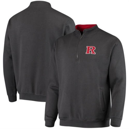 Mens Colosseum Charcoal Rutgers Scarlet Knights Tortugas Logo Quarter-Zip Jacket