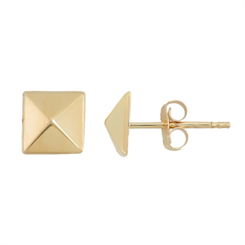 Jordan Blue 10k Gold Pyramid Stud Earrings