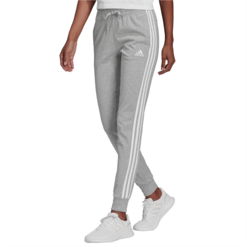 Womens adidas Essential 3-Stripe Single Jersey Pants
