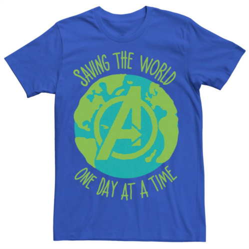 Mens Marvel Earth Day Saving The World One Day At A Time Tee