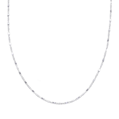 PRIMROSE Sterling Silver Station Chain Necklace