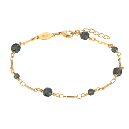 1928 Bead & Bar Chain Anklet