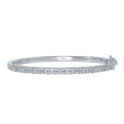 Unbranded Sterling Silver Byzantine Design Bangle Bracelet