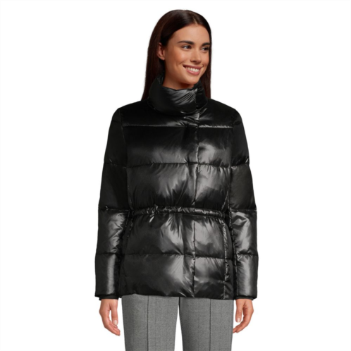 Petite Lands End Quilted Wrap Down Jacket