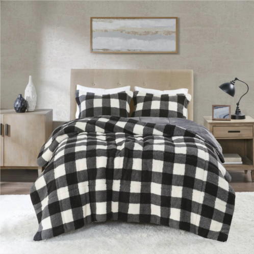 True North by Sleep Philosophy Brooks Print Sherpa Down-Alternative Comforter Set