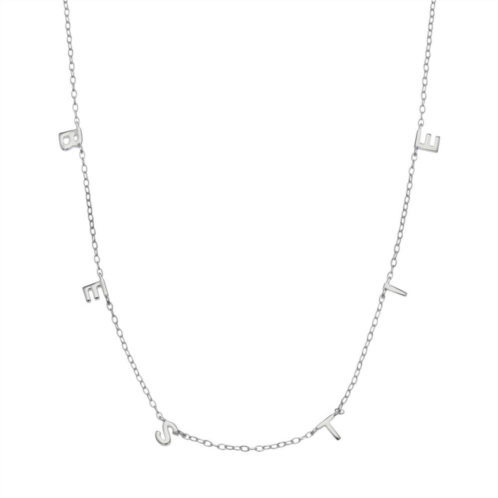 PRIMROSE Sterling Silver BESTIE Pendant Stations Chain Necklace