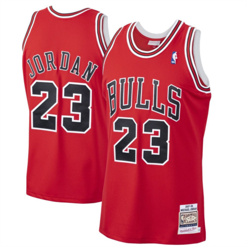 Unbranded Mens Mitchell & Ness Michael Jordan Red Chicago Bulls 1997-98 Hardwood Classics Authentic Player Jersey