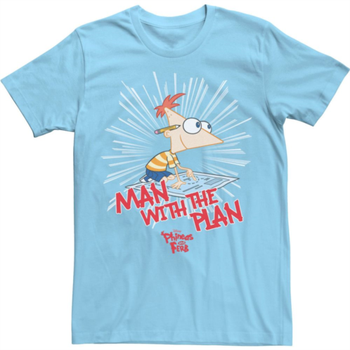 Licensed Character Mens Disney Phineas And Ferb The Plan Man Tee
