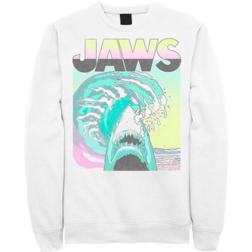 Licensed Character Mens Jaws 80s Jaws Vintage Poster Sweatshirt