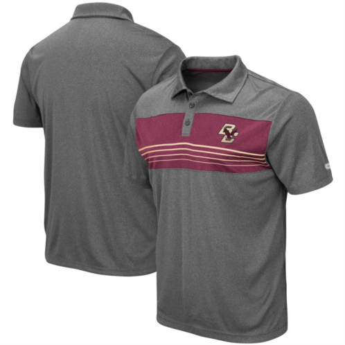 Mens Colosseum Heathered Charcoal Boston College Eagles Smithers Polo