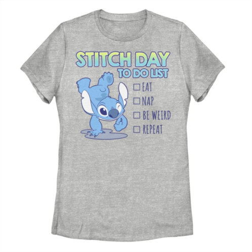 Licensed Character Juniors Disney Lilo & Stitch 626 Stitch Day To Do List Tee