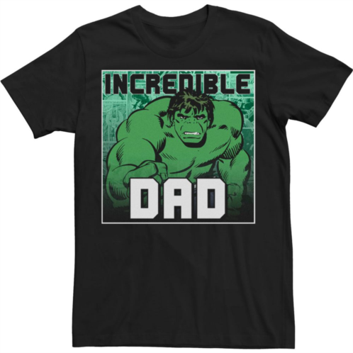 Licensed Character Big & Tall Marvel Hulk Fathers Day Incredible Dad Tee