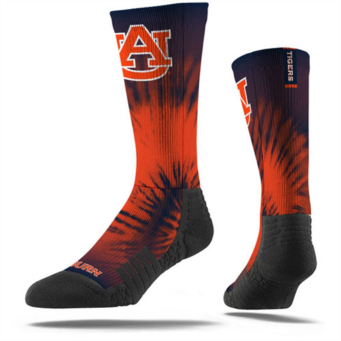 Unbranded Mens Strideline Auburn Tigers Tye Dye Crew Socks