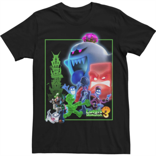 Licensed Character Big & Tall Nintendo Luigis Mansion 3 Ghost Group Poster Tee