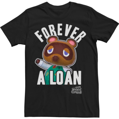 Licensed Character Big & Tall Nintendo Animal Crossing Tom Nook Forever A Loan Tee