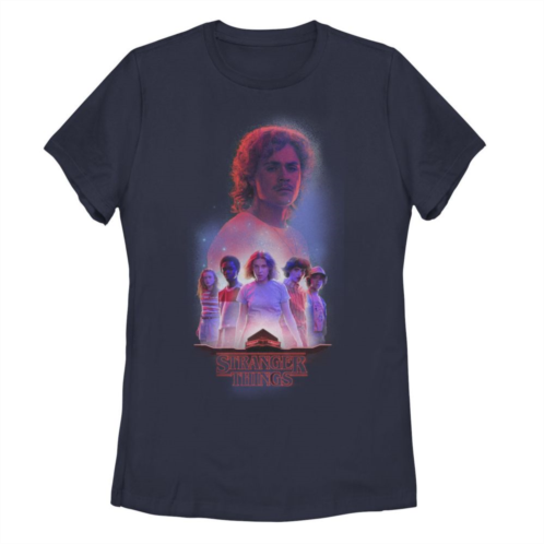 Licensed Character Juniors Netflix Stranger Things Billy Group Shot Graphic Tee