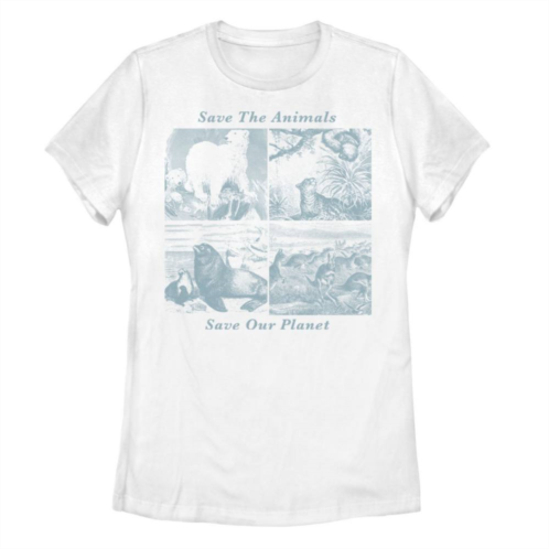 Unbranded Juniors Save Everything Earth Graphic Tee