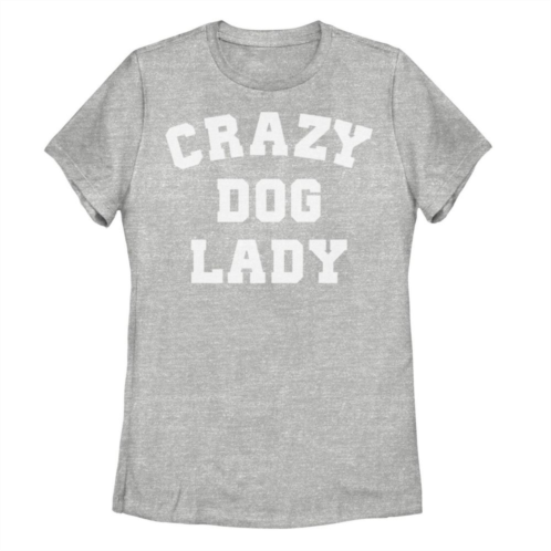 Unbranded Juniors Crazy Dog Lady Graphic Tee