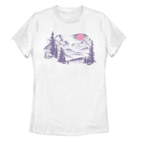 Unbranded Juniors Mountains Outdoor Graphic Tee