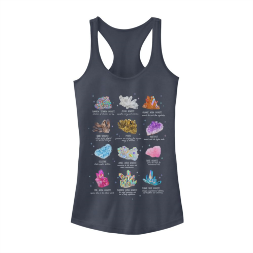 Unbranded Juniors Crystals Heal Graphic Tank Top