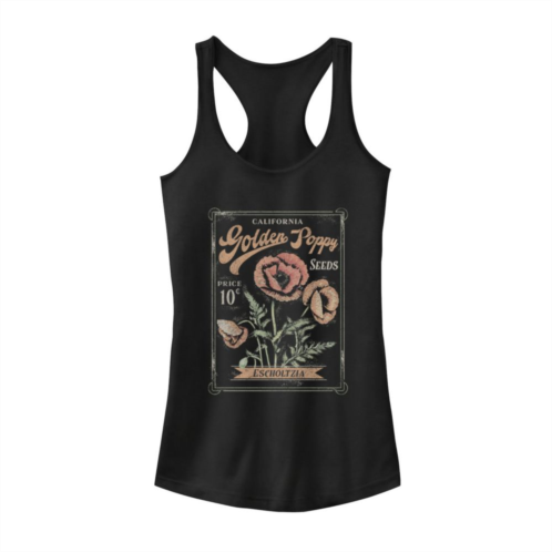 Unbranded Juniors Poppy Seeds Floral Tank Top
