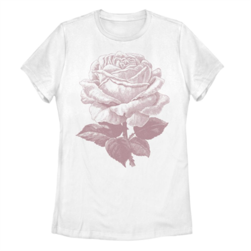 Unbranded Juniors Rose Floral Graphic Tee