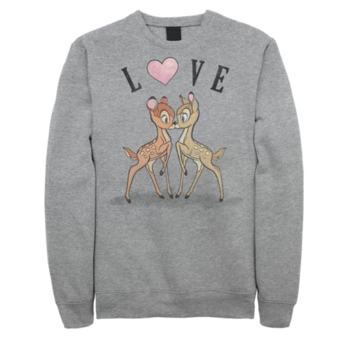 Mens Disney Bambi Love Valentines Day Sweatshirt