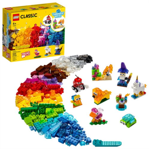 LEGO Classic Creative Transparent Bricks 11013 Building Kit (500 Pieces)