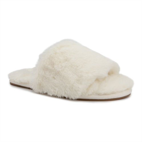 London Fog Lilly Womens Fuzzy Slippers