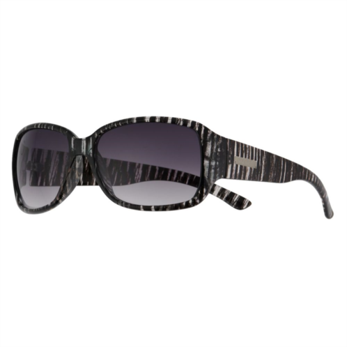 Womens Nine West 58mm Striated Plastic Rectangle Sunglasses