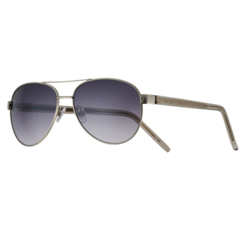 Womens Nine West 58mm Metal Aviator with Textured Wire Core Sunglasses