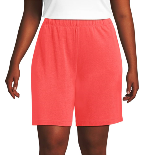 Plus Size Lands End Sport Knit Pull-On Shorts