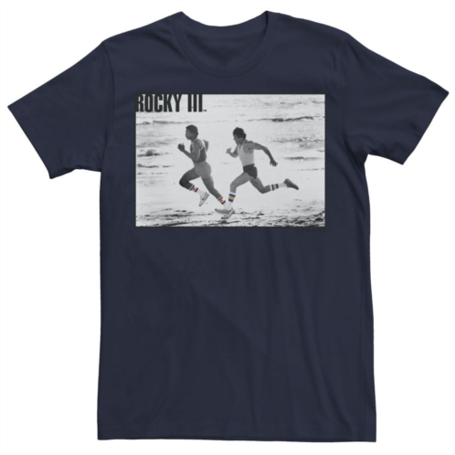 Licensed Character Mens Rocky 3 Apollo Creed Racing Rocky On the Beach Poster Tee